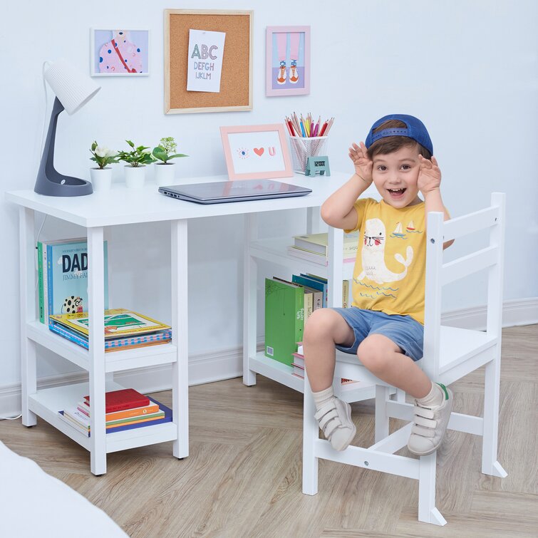 Kids wooden 2024 desk chair